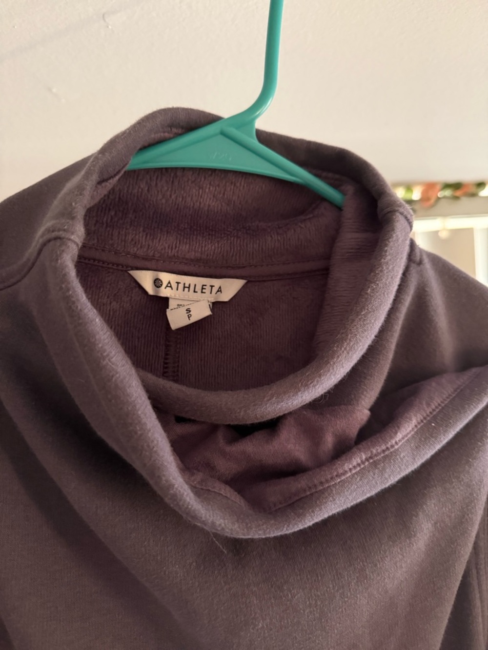 Athleta Women's Cozy Karma Side Zip Funnel Neck Pullover Sweatshirt Size Small - Picture 6 of 9
